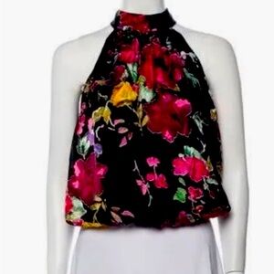 New with Tag Alice and Olivia Painterly Floral Halter Top size S